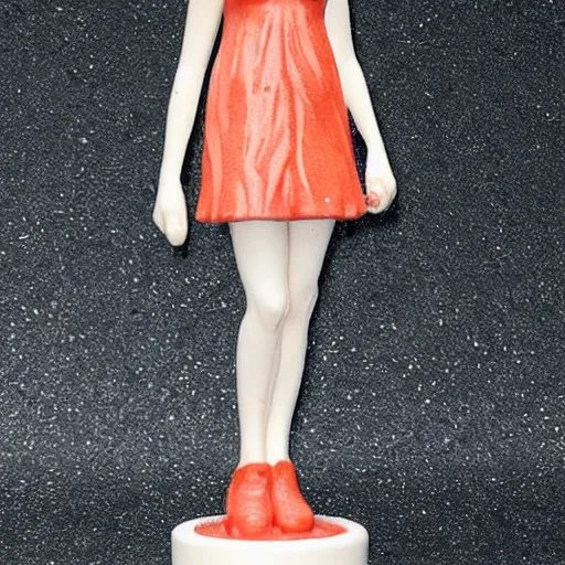 Image similar to figurine of cute emma stone