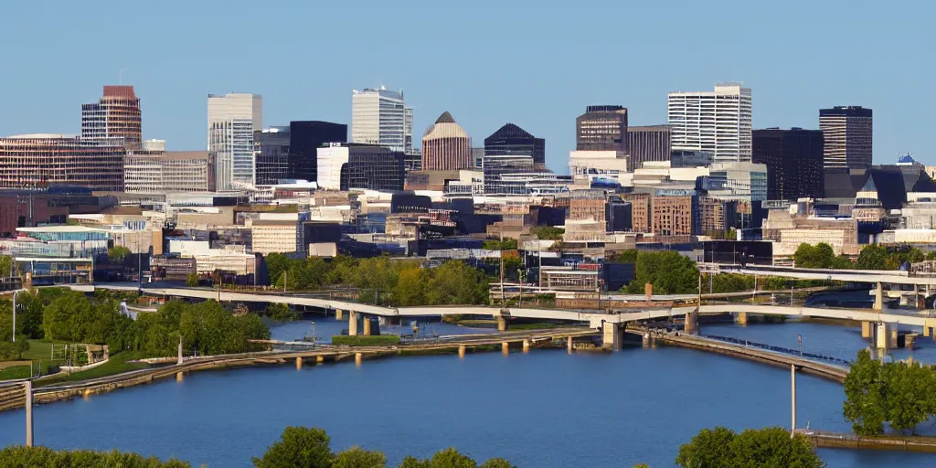 Image similar to the skyline of the city of des moines iowa