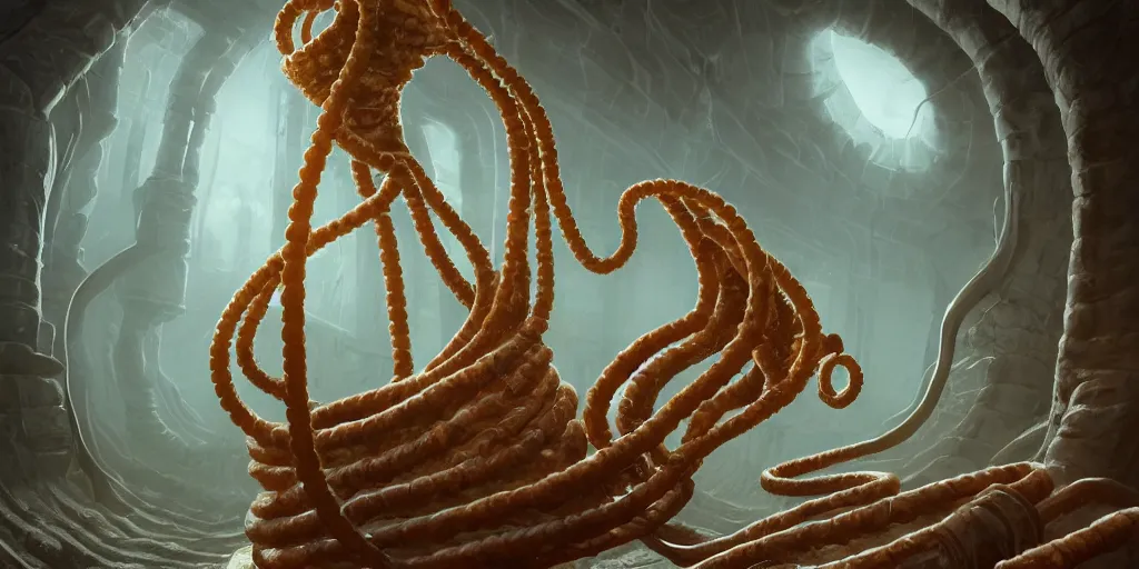 Prompt: A Beautiful digital artwork of Tentacle artifact trapped inside leather cage, Cyril Rolando and Caspar David Friedrich, 8k resolution, Ultrafine details, Rendered in Unreal Engine 5, Cinematic Composition, Reimagined by industrial light and magic, smooth,4k, beautiful lighting, HDR, IMAX, Cinema 4D, shadow depth