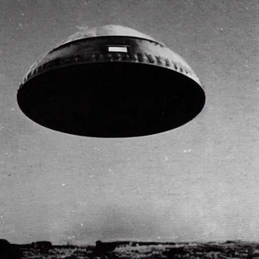 Image similar to dark photo of an germanic ufo project in the world war 2, black and white