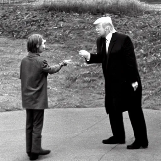 Image similar to Donald trump meets Shaggy from Scooby Doo (1969)