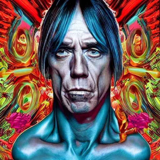 Image similar to Iggy Pop, by Mark Brooks, Donato Giancola, Victor Nizovtsev, Scarlett Hooft Graafland, Chris Moore