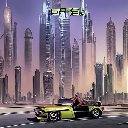 Image similar to gta : dubai by mark brooks