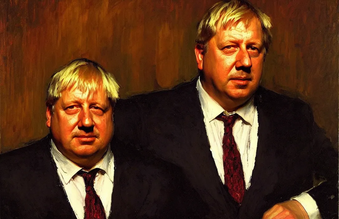 Image similar to portrait of boris!!!!!!!!!!!!!!!!!!!!!!!!!!!, detailed face, detailed painting, detailed no. 1 0 downing street, epic lighting, by ilya repin and phil hale