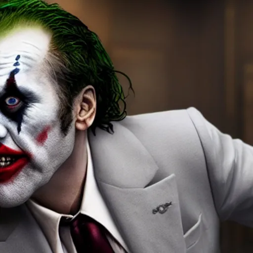 Image similar to film still of Nicolas Cage as joker in the new Joker movie
