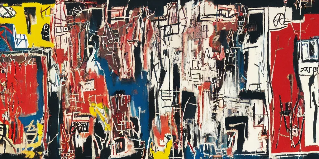 Image similar to The Great Wall by Basquiat