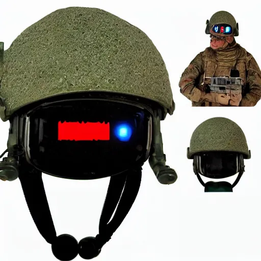 Image similar to display for a futuristic soldier helmet!!, pov, thermal vision detecting enemies