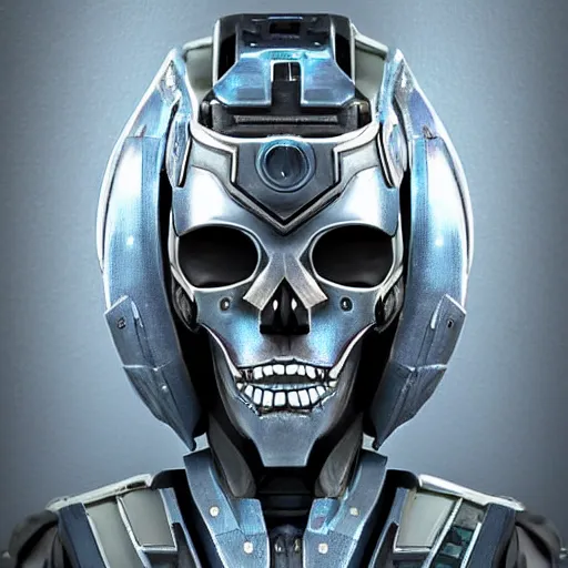 Image similar to symmetry!! a female transformer with metal mask, skull eye sockets!! very symmetrical face, cybernetic and highly detailed, by steven zavala, by matt tkocz, by shane baxley, transformers cinematic universe, pinterest, deviantart, artstation _ h 7 5 0