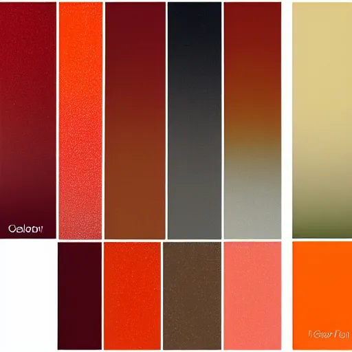 Image similar to a color gradient, red, orange, carbon