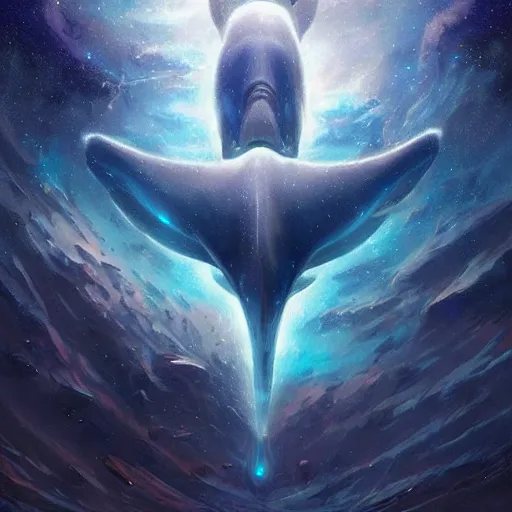 Prompt: space magical whale with multiple eyes on its face, eyes!, eyes!, eyes!, eyes!, eyes!, eyes, galaxy whale, epic fantasy style art, galaxy theme, by Greg Rutkowski, hearthstone style art, 99% artistic