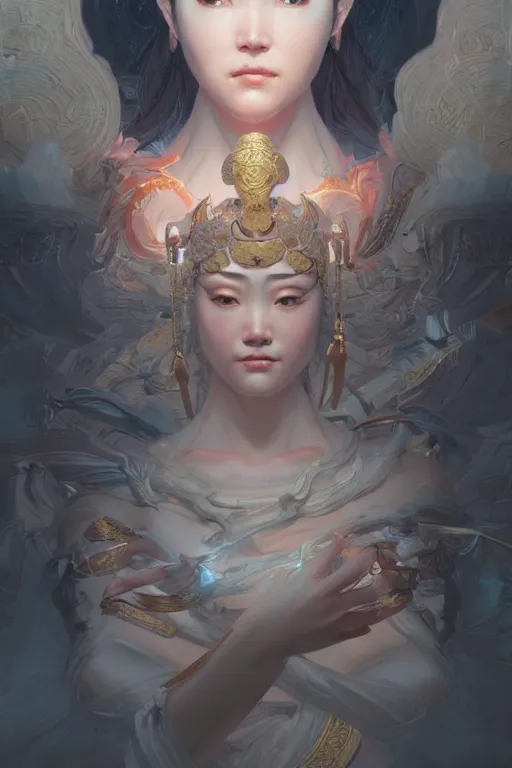 Prompt: goddess of the china, highly detailed, digital painting, artstation, concept art, smooth, sharp focus, illustration, unreal engine 5, 8 k, art by artgerm and greg rutkowski and edgar maxence