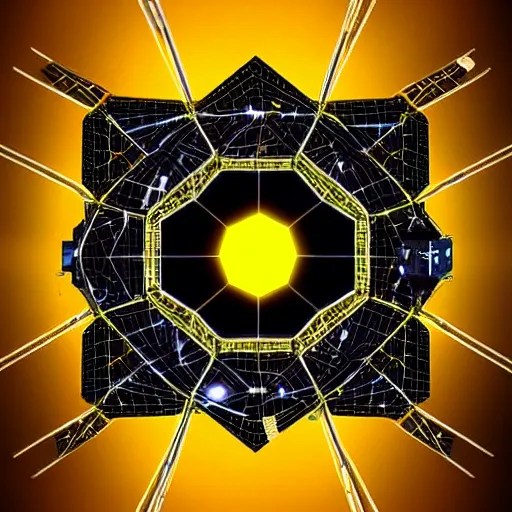 Image similar to “the james webb telescope in outer space, beautiful digital art”