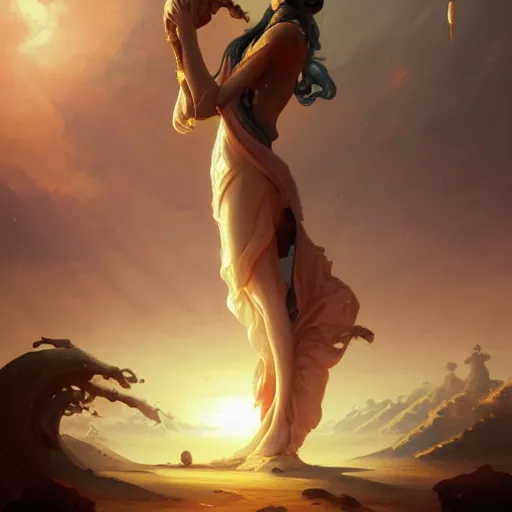 Image similar to reaching enlightenment, highly detailed, digital painting, artstation, sharp focus, smooth, concept art, illustration, art by peter mohrbacher and emmanuel shiu and martin johnson heade and bastien lecouffe - deharme