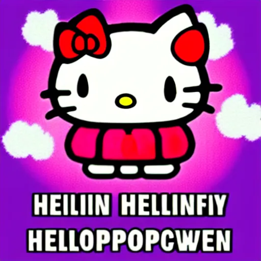 Prompt: fluffy popcorn brain with lightning power, in the style of hello kitty