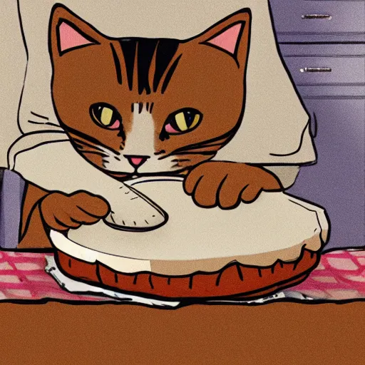 Image similar to illustration of cat baking biscuits