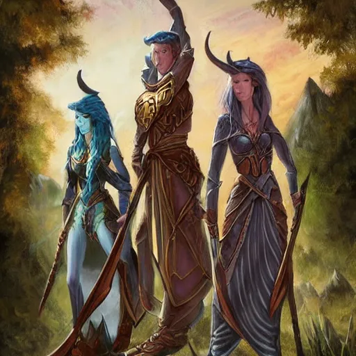 Image similar to llanowar elves, fantasy art, in style of Anson Maddocks