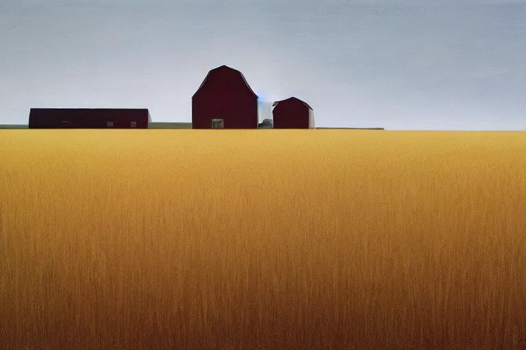 Image similar to a wheat field with barn artwork by tim eitel