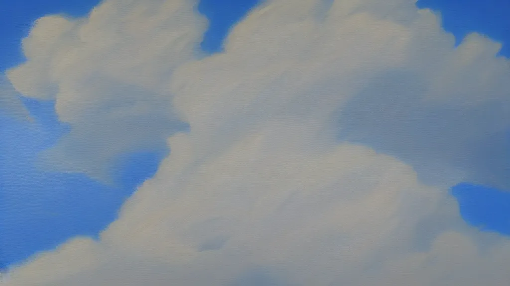 Image similar to oil painting of clouds by ian fisher, 4 k resolution