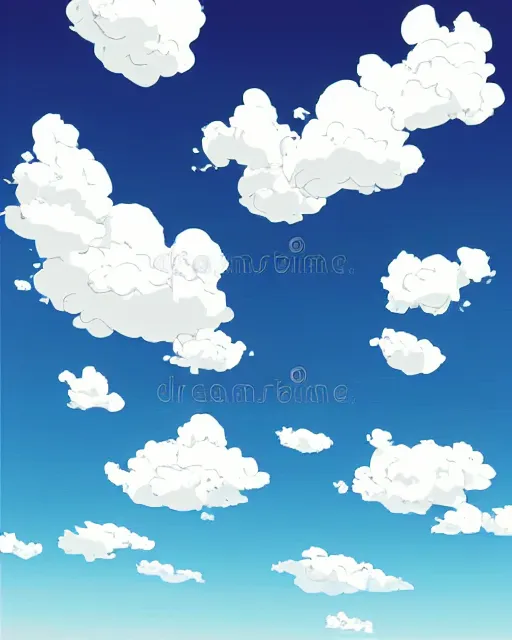 Image similar to perspective cloudy sky vector illustration in anime style