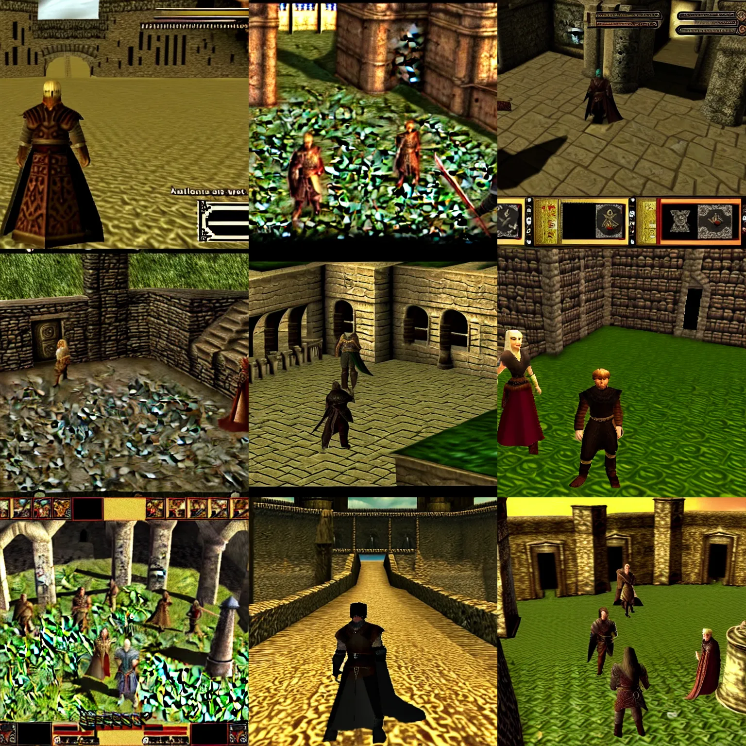 Prompt: game of thrones rpg on nintendo 6 4, gameplay footage, 3 d graphics, 3 rd person view