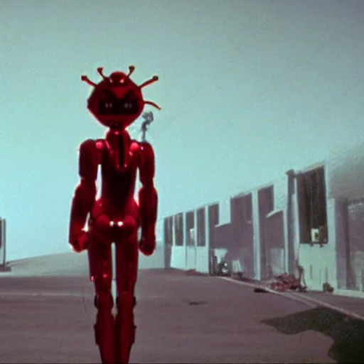 Prompt: movie still of robot evangelion, cinematic composition, cinematic light, criterion collection, by edgar wright