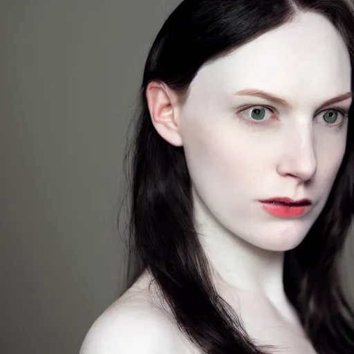 Image similar to beautiful Scottish dark haired woman, pale skin, anima projection