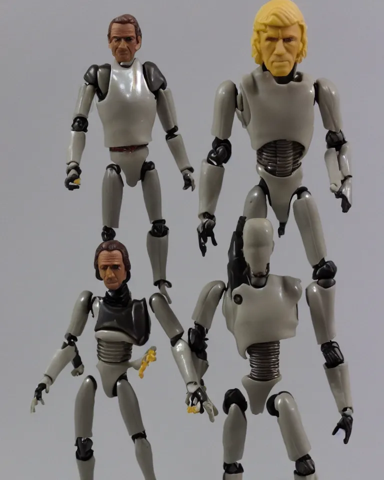 Prompt: photo of a kenner 1 9 8 0's action figure, five points of articulation, sci - fi, 8 k, full body