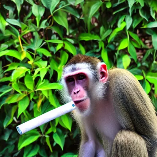 Image similar to monkey smoking canabis