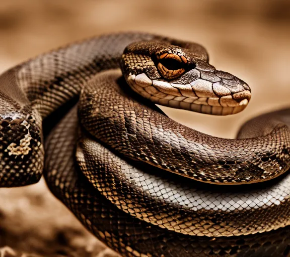 Prompt: a photo of a snake with beard and mustache. intricate. lifelike. soft light. sony a 7 r iv 5 5 mm. cinematic post - processing