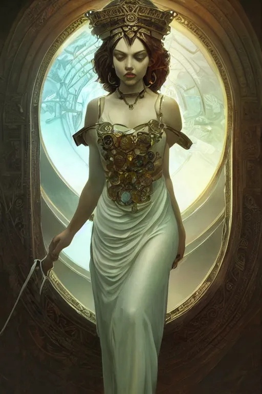 Image similar to ultra realistic illustration, a jade statue of hannah murray as the goddess athena, intricate, elegant, highly detailed, digital painting, artstation, concept art, smooth, sharp focus, illustration, art by artgerm and greg rutkowski and alphonse mucha