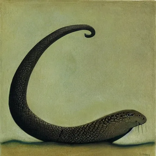 Image similar to cambrian, soft shadow by henri rousseau, by karen wallis dismal, tired. a beautiful sculpture of a snake eating its own tail that seems to go on forever.