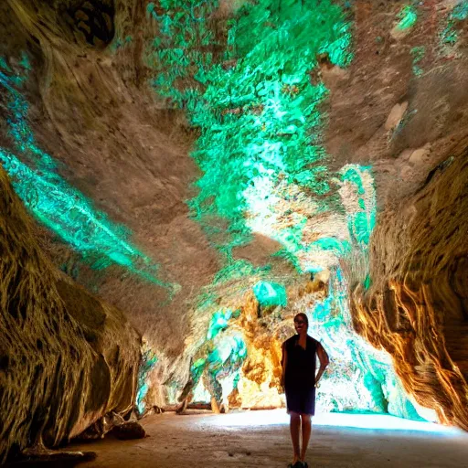 Image similar to photo inside a malachite cave