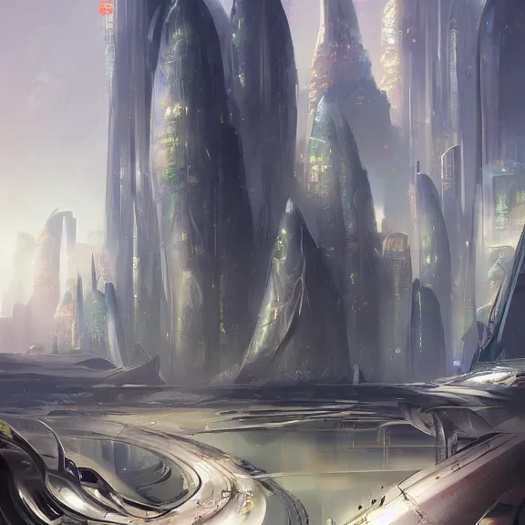 Prompt: a painting in the style of stephan martiniere and in the style of martin wong