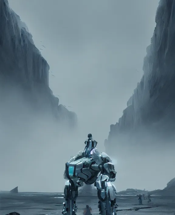 Prompt: surreal romantic metal gear prometheus horizontal white mecha building architecture by ruan jia, futuristic blame, white architecture in the beach in iceland, foggy, highly detailed, digital painting, arstation, concept art, hyperealistic octane render, unreal engine