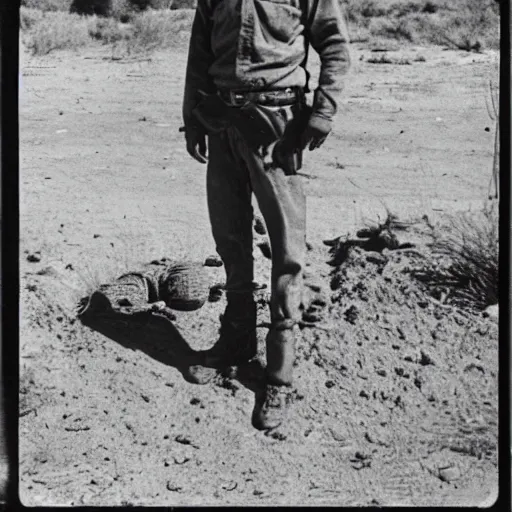 Image similar to photograph of walter white standing on a landmine, explosion, 3 5 mm photograph, war photograph