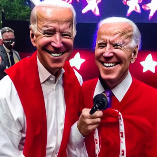 Prompt: joe biden cosplaying reimu hakurei