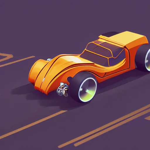 Image similar to isometric hotrod drag racer, extended front axle, large back wheels, concept art by petros afshar and christopher balaskas and marius borgeaud and kiliain eng, well proportioned, highly detailed