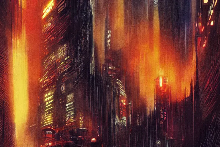 Image similar to blade runner concept art, artwork by ryan church