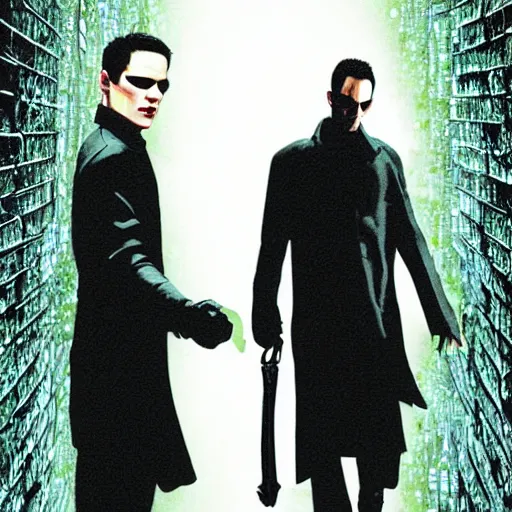 Image similar to the matrix artwork