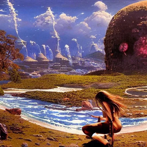 Prompt: The world of Arakkis, by Bruce Pennington