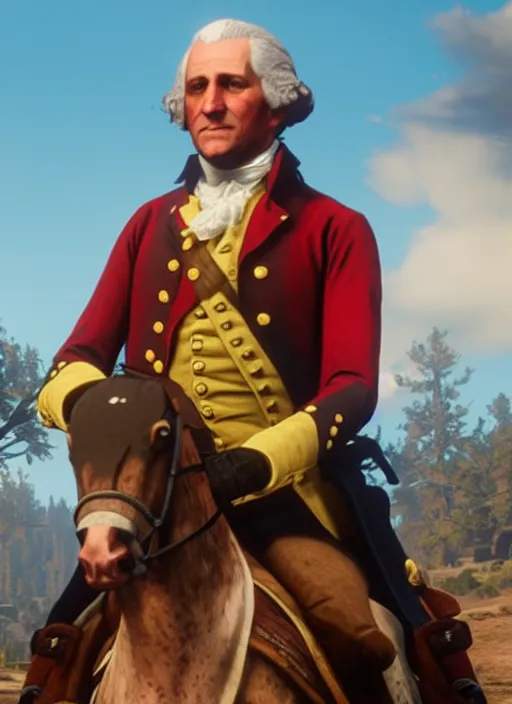 Image similar to film still of george washington in red dead redemption 2 ( 2 0 1 8 video game )