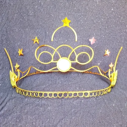 Prompt: Sailor Moon PGSM Moon Tiara Cosplay Metal Tiara on Etsy.com