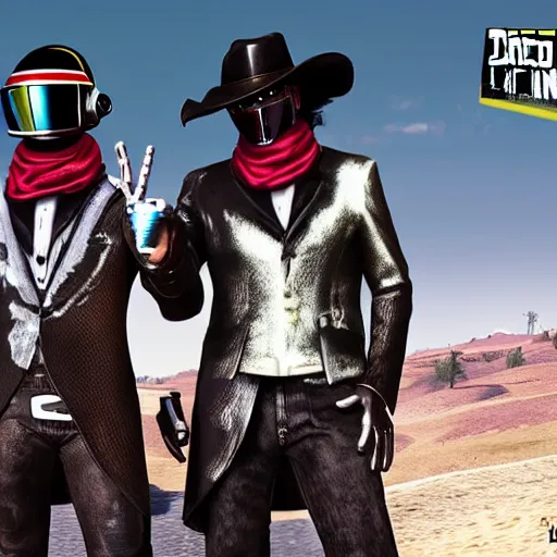 Image similar to Daft Punk in Red Dead Redemption 2
