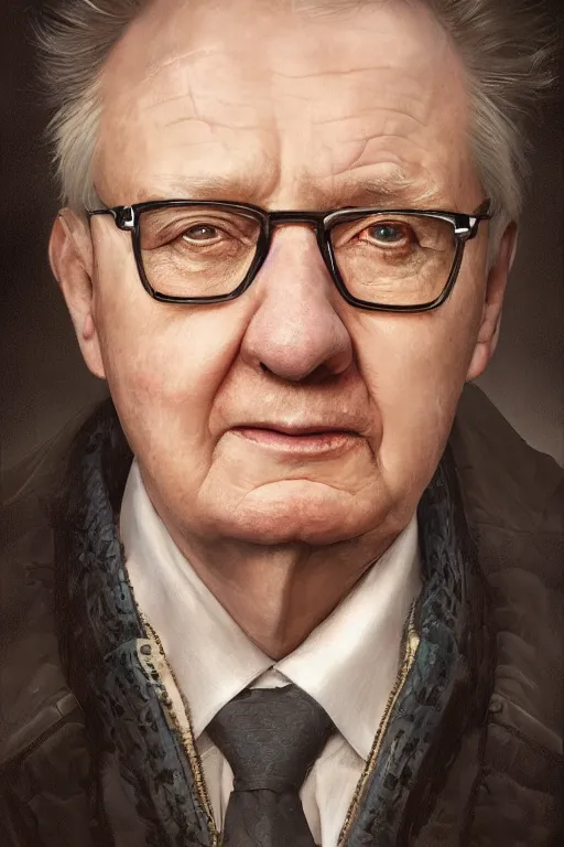 Prompt: portrait of martti ahtisaari, highly detailed, digital painting, artstation, photorealistic, photography, sharp focus, illustration, art by artgerm and greg rutkowski and alphonse mucha