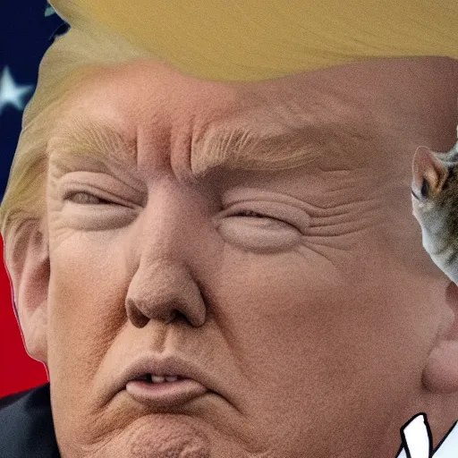 Image similar to mix of donald trump and a cat, portrait, 4 k