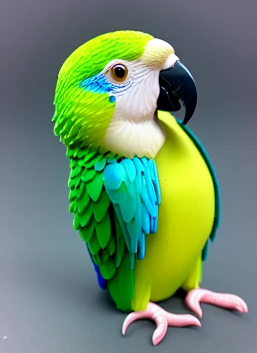 Image similar to 80mm resin detailed miniature of cute parrot, Product Introduction Photos, 4K, Full body, simple background