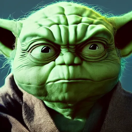 Image similar to furious angry evil big huge yoda