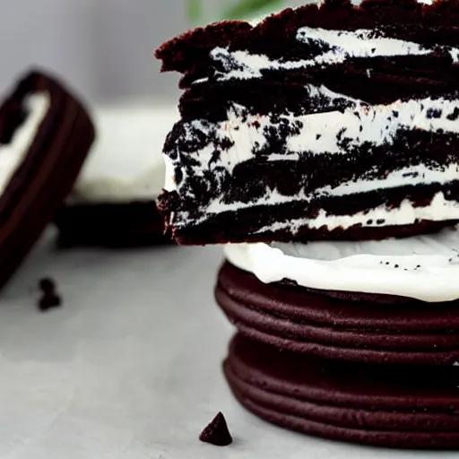 Prompt: mega fudge cookie double layered oreo