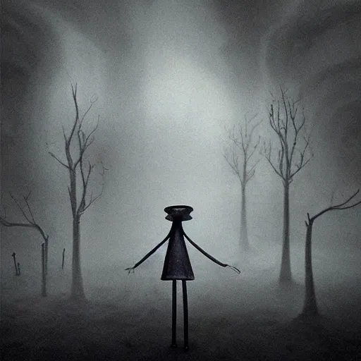 Image similar to the world between insanity and reality, surrealistic detailed claymation art, dark, moody, foggy