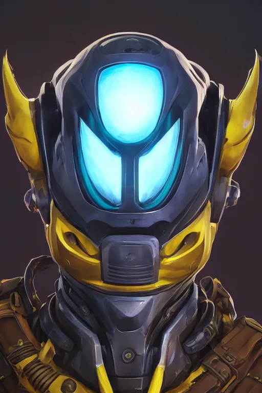 Image similar to epic mask helmet robot ninja portrait stylized as fornite style game design fanart by concept artist gervasio canda, behance hd by jesper ejsing, by rhads, makoto shinkai and lois van baarle, ilya kuvshinov, rossdraws global illumination radiating a glowing aura global illumination ray tracing hdr render in unreal engine 5